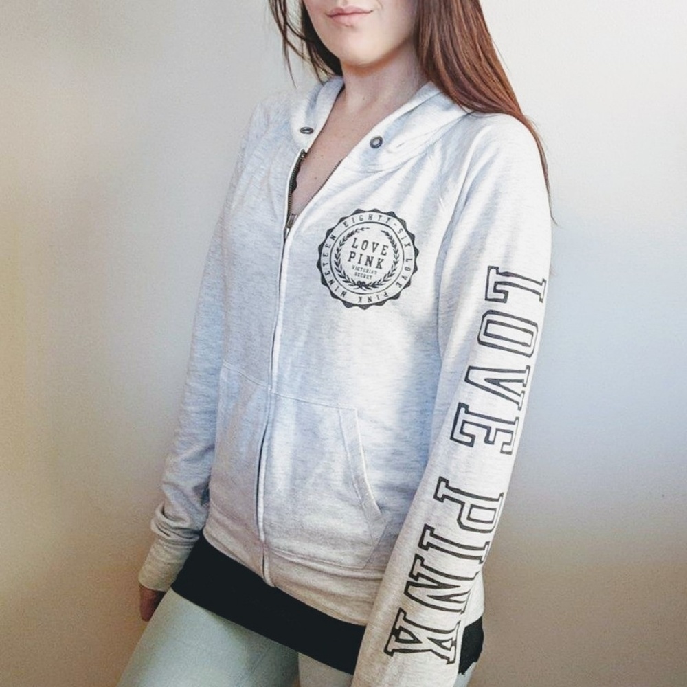 Victoria's Secret Pink Love Pink Hoodie Sweatshirt